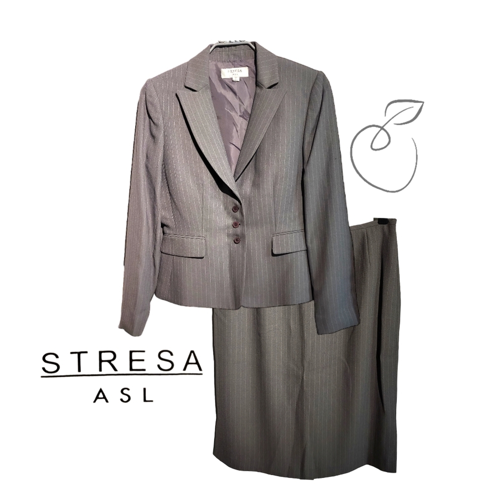 STRESA ASL PINSTRIPE SUIT SZ 6